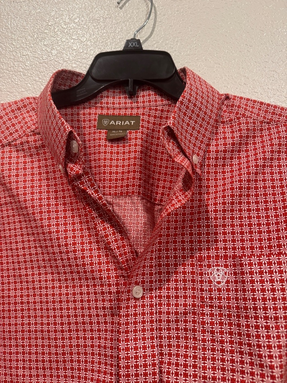 Ariat Men’s Red Geometric Button-Down Shirt